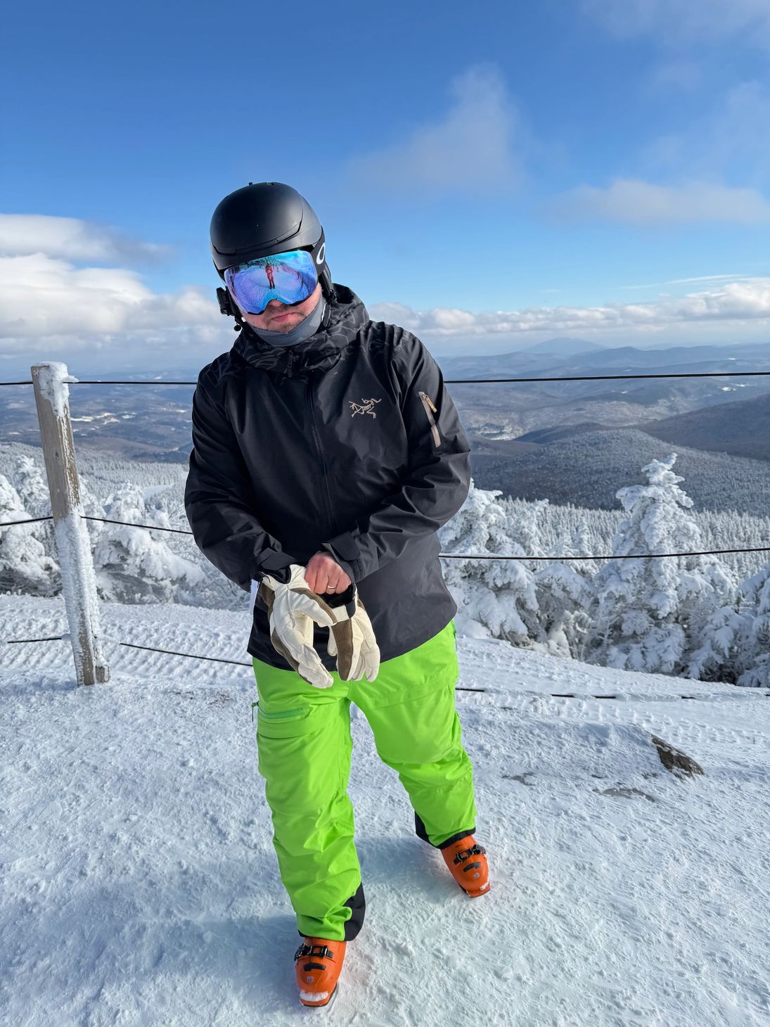 Brent Gardner skiing in Vermont